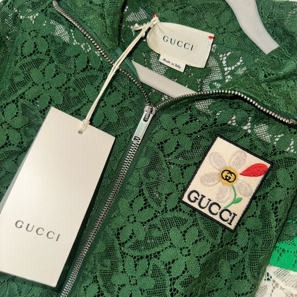 Gucci Kids Green Lace Tracksuit